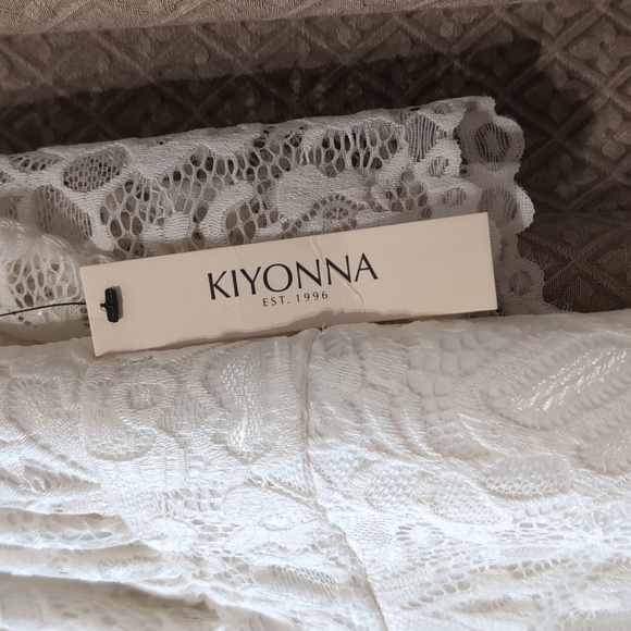 NWT Women's Size 2X Kiyonna Bridal White Bella  Lace Lined Dress - Picture 3 of 14